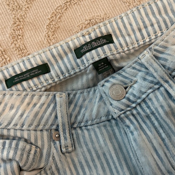 Wild Fable Blue Striped Denim Pants - Picture 2 of 3